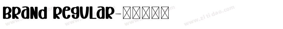 Brand Regular字体转换